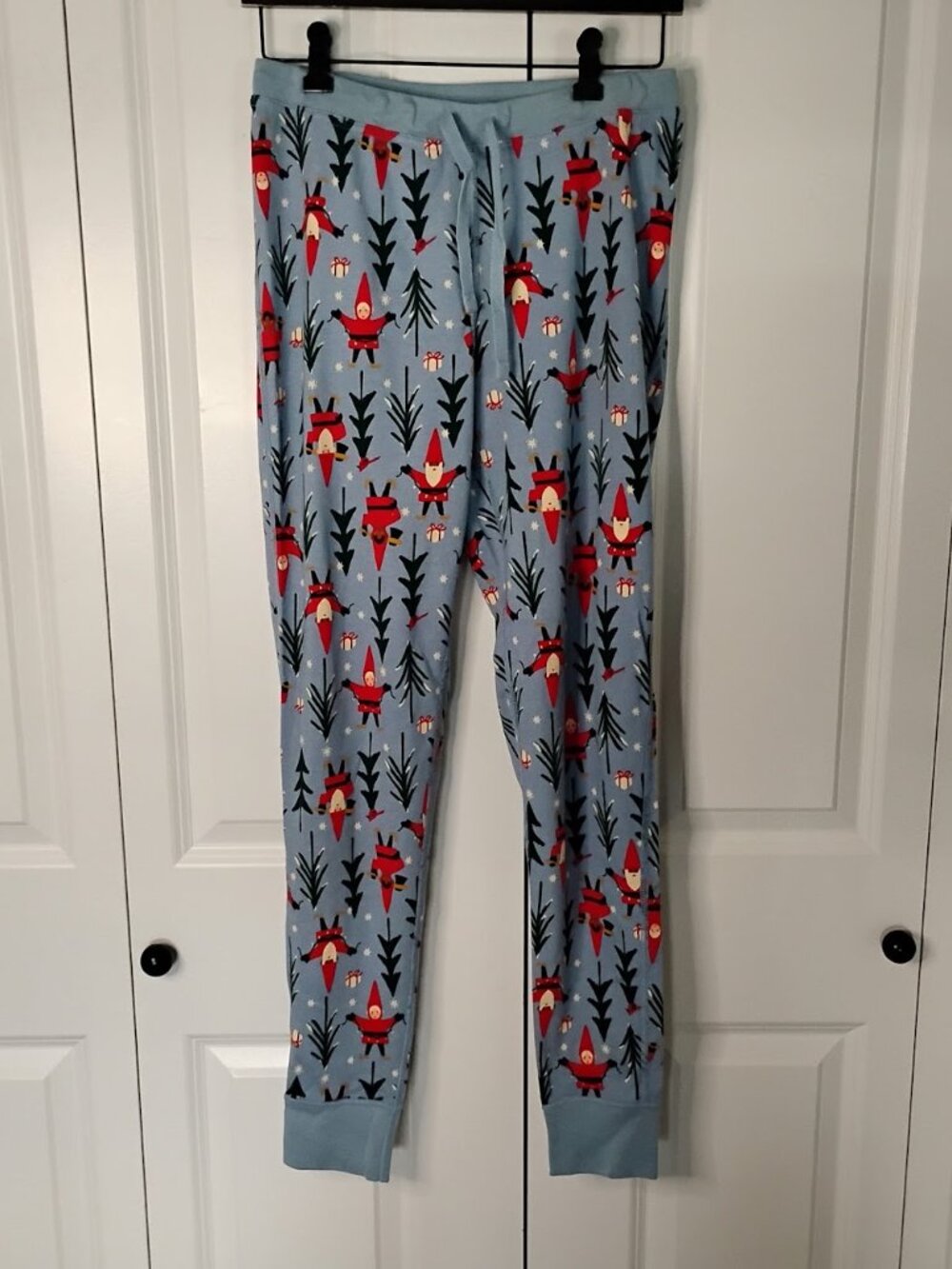 Hanna Andersson Women's Blue Holiday Harvest Christmas John Pajama Pant Size M